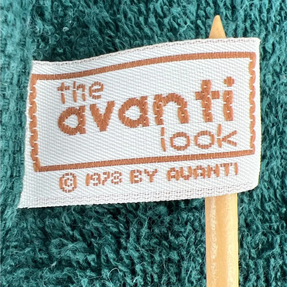 70s dark green Avanti hand towel 1970s vintage SALE